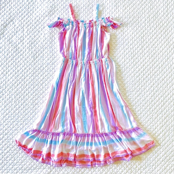 OshKosh B'gosh Other - 7 US Flowy Off-Shoulder Strappy Midi Sundress, Cotton Candy Colours, OshKosh
